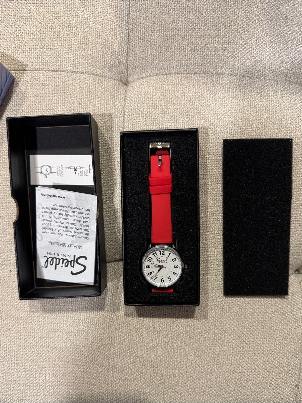 Speidel Red Watch with Silicone Strap